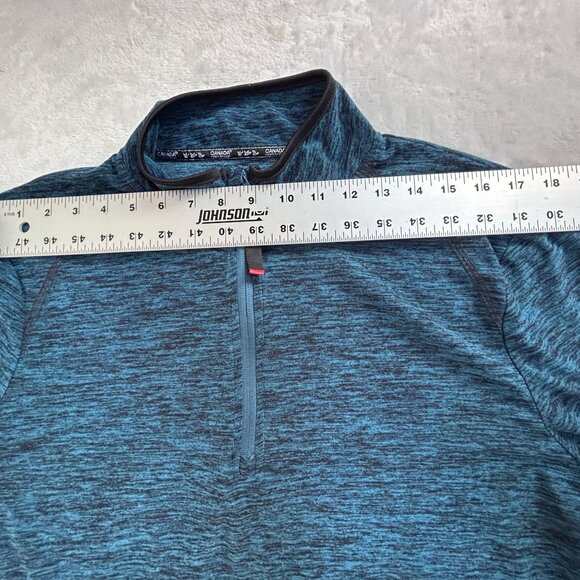 Canada Weather Gear Mens Blue Heather 1/4 Zip Pullover Shirt Large Long Sleeve - Picture 6 of 8